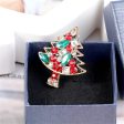 Colored Cubic Zirconia & Crystal Christmas Tree Brooch Online Sale