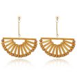 Wood & 18K Gold-Plated Half-Circle Beaded Drop Earrings Online now