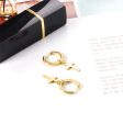 18K Gold-Plated Cross Huggie Earrings For Discount