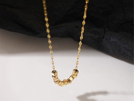 18K Gold-Plated Cube Necklace Discount