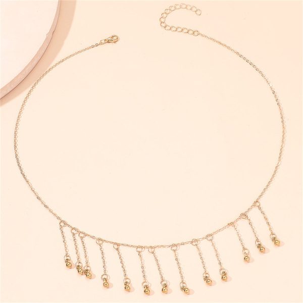 18K Gold-Plated Bead Tassel Statement Necklace Online Sale