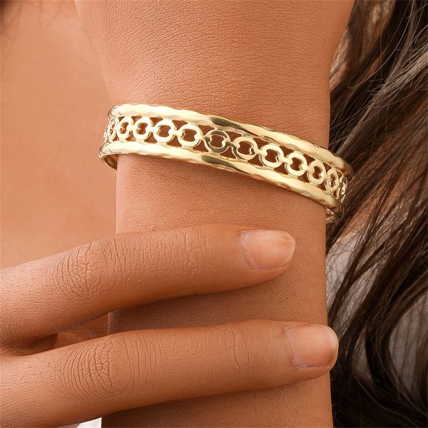 18K Gold-Plated Cable Cuff Sale