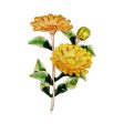 Yellow Enamel & 18K Gold-Plated Flower Brooch Online