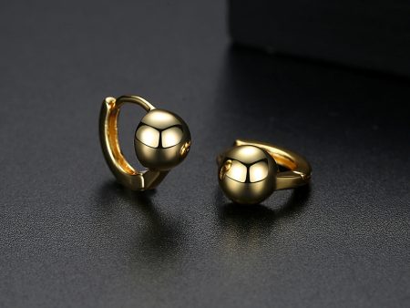 18K Gold-Plated Ball Huggie Earrings Discount