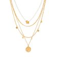 Howlite & 18K Gold-Plated Flower Coin Pendant Necklace Set Online now