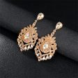 Yellow Crystal & Cubic Zirconia 18K Gold-Plated Botanical Drop Earrings Fashion