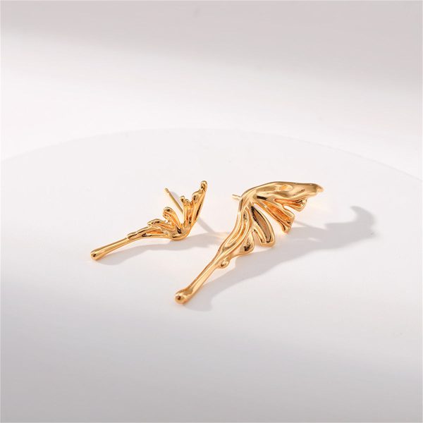 18K Gold-Plated Butterfly Wing Stud Earrings Online