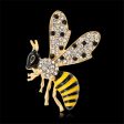 Cubic Zirconia & 18K Gold-Plated Bee Brooch Sale