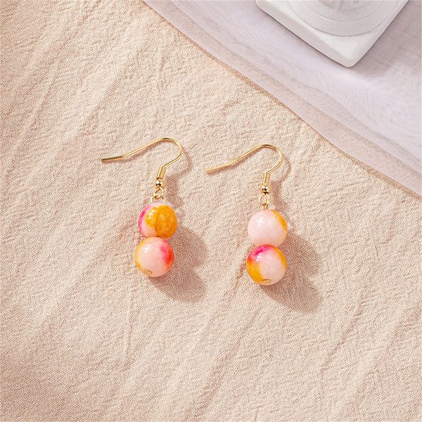 Yellow Crystal & 18K Gold-Plated Drop Earrings For Sale