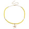 Yellow Howlite & 18K Gold-Plated Starfish Pendant Necklace Hot on Sale