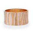 White Enamel & 18K Gold-Plated Branch Bangle Online Hot Sale