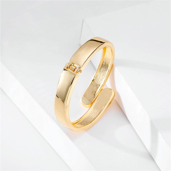 18K Gold-Plated Bypass Hinge Bangle For Cheap