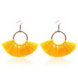 Yellow Polyster & 18K Gold-Plated Fan Tassel Drop Earrings on Sale