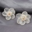 White Acrylic & 18K Gold-Plated Flower Stud Earrings Online Sale