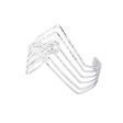 Silver-Plated Open Chevron Arm Cuff Online Sale