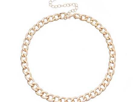 18K Gold-Plated Cuban Chain Necklace Discount