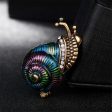 Cubic Zirconia & 18K Gold-Plated Snail Brooch Hot on Sale