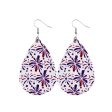 White & Blue Polystyrene Fireworks Teardrop Drop Earrings Cheap