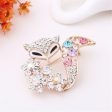 Cubic Zirconia & 18K Rose Gold-Plated Fox Brooch Fashion