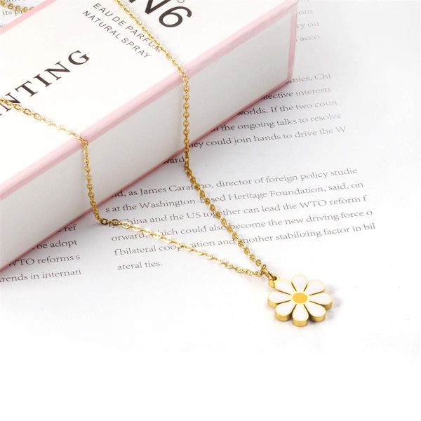 Yellow Enamel & 18K Gold-Plated Mum Pendant Necklace Online Hot Sale