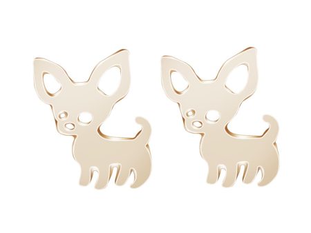 18K Gold-Plated Chihuahua Stud Earrings Online Hot Sale