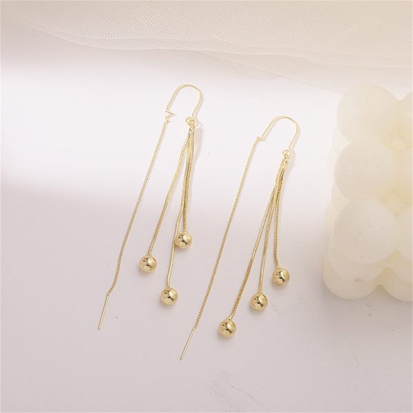 18K Gold-Plated Beaded Threader Earrings Online Hot Sale