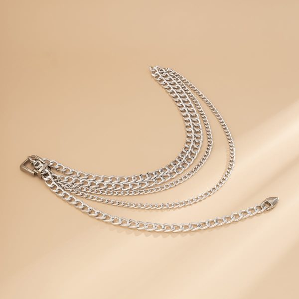 Silver-Plated Layered Lariat Waist Chain Online Hot Sale