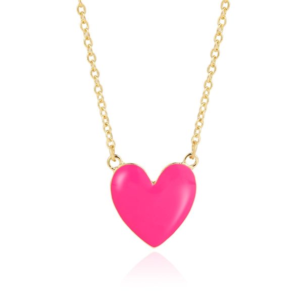 Rose Enamel & 18K Gold-Plated Heart Pendant Necklace Online now