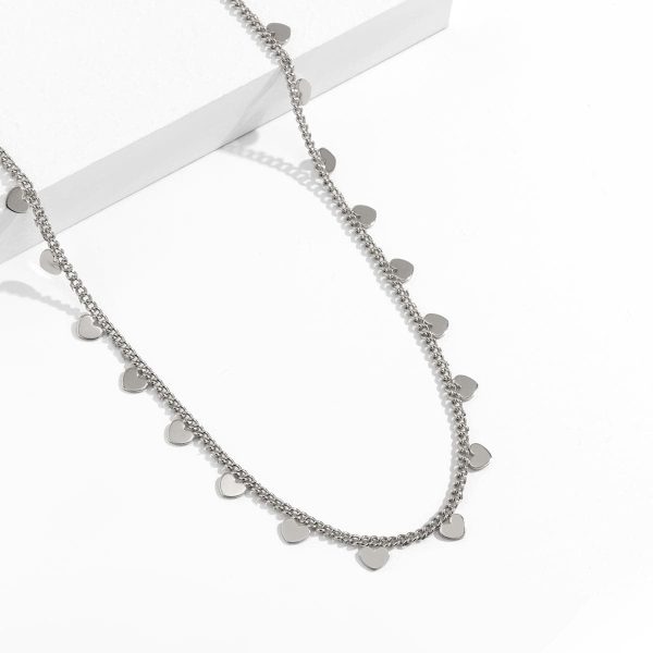 Silver-Plated Heart Station Waist Chain Online now