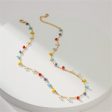 Yellow & Red Crystal & 18K Gold-Plated Necklace Discount