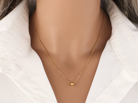 18K Gold-Plated Bead Pendant Necklace Discount