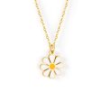 Yellow Enamel & 18K Gold-Plated Mum Pendant Necklace Online Hot Sale