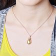 Yellow Crystal & Cubic Zirconia 18K Rose Gold-Plated Teardrop Pendant Necklace Cheap