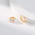 White Enamel & 18K Gold-Plated Heart Huggie Earrings Supply