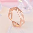 18K Rose Gold-Plated Hollow Triangle Band Sale