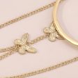 18K Gold-Plated Butterfly Chain Arm Cuff Online Sale