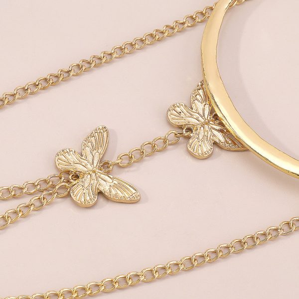 18K Gold-Plated Butterfly Chain Arm Cuff Online Sale