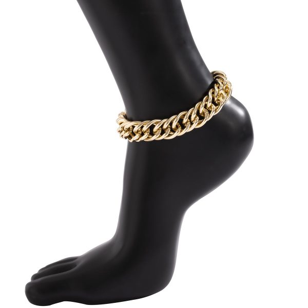 18K Gold-Plated Chain Anklet Hot on Sale