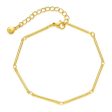 18K Gold-Plated Bar Station Bracelet For Discount