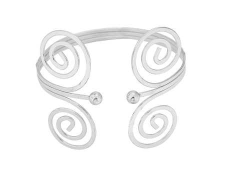 Silver-Plated Open Butterfly Arm Cuff on Sale