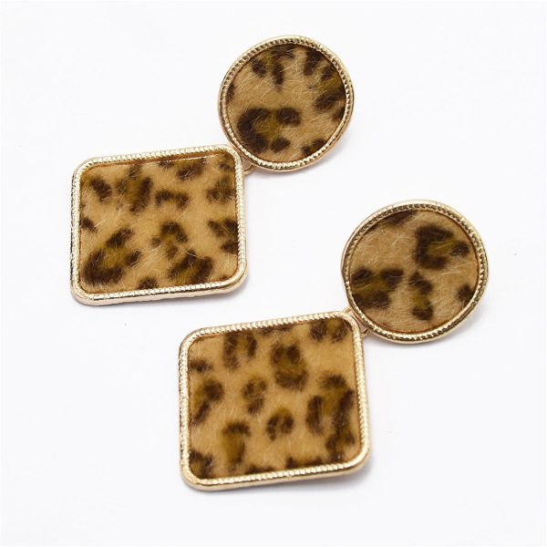 Yellow Gabardine & 18K Gold-Plated Leopard Print Drop Earrings on Sale