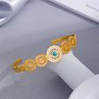 Turquoise & 18K Gold-Plated Floral Plate Cuff Online Sale