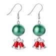 Green & Silver-Plated Ball Bell Drop Earrings Online