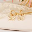 18K Gold-Plated Butterfly Drop Earrings on Sale