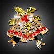 Cubic Zirconia & 18K Gold-Plated Botany Bell Brooch on Sale