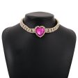 Rose Crystal & Cubic Zirconia Heart Layered Pendant Choker Online Hot Sale