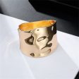 18K Gold-Plated Bright Curved Surface Bangle Online Sale