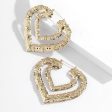 18K Gold-Plated Bamboo Layered Heart Hoop Earrings Online Sale