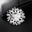 Clear Cubic Zirconia Flower Brooch Online Hot Sale