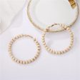 Wood & 18K Gold-Plated Beaded Hoop Earrings Online Hot Sale